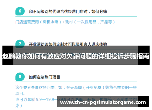 赵鹏教你如何有效应对欠薪问题的详细投诉步骤指南